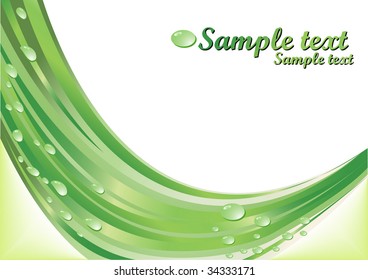 Vector abstract green background; clip-art