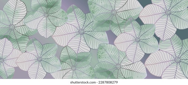 Vector de fondo verde abstracto con flores delicadas para la decoración, cubiertas, postales, papel pintado y presentaciones