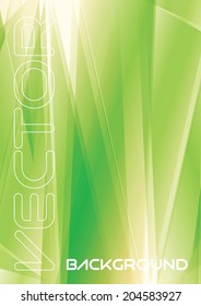 Vector abstract green background with triangles and lights