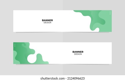 Vektor abstrakte Webvorlage für das Design grüner Banner