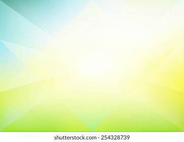 Vector abstract green blue background with triangles