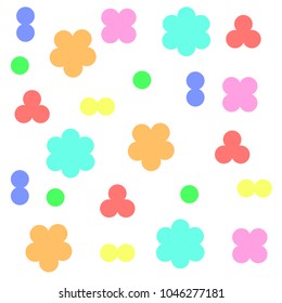 Vector Abstract. Green, blue, orange, pink, red, yellow. Circles.
