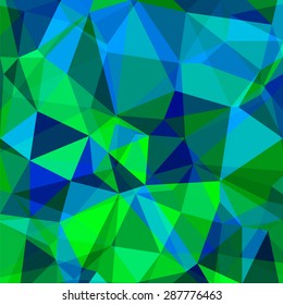 Vector Abstract Green Blue Polygonal Background. Abstract Geometric Background