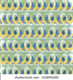 vector abstract green blue yellow circles pattern