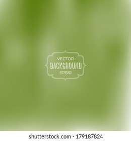 Vector abstract green blurry background