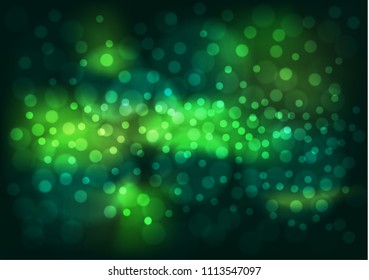 Vector abstract green bokeh background 