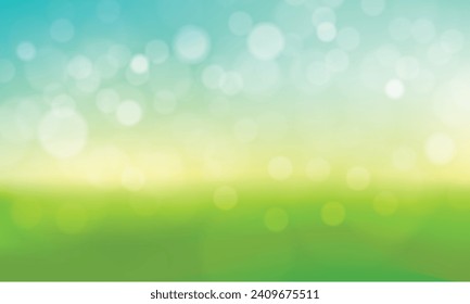 Vector abstract green bokeh background design.