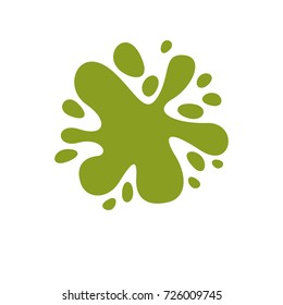 Vector abstract green bubble shape. Creative illustration, symbol isolated on white.