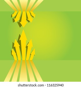 vector abstract green business background with arrows. green brochure design