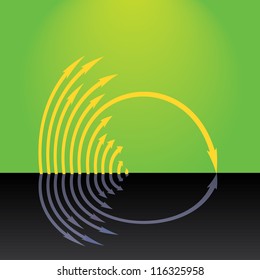 vector abstract green business background with arrows. green brochure design