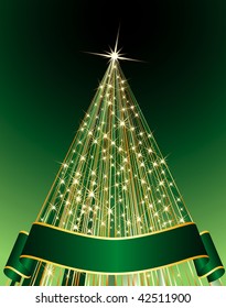 Vektor abstrakter grüner Weihnachtsbaum