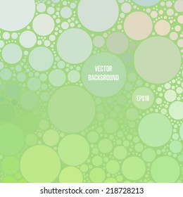 Vector abstract green circles background