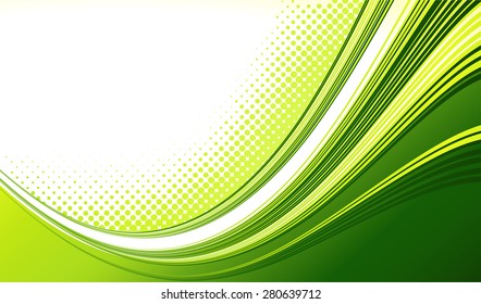 Vector Abstract Green Color Curved Lines Stock Vector (Royalty Free ...