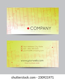 Vector abstract green creative business cards