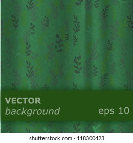 Vector abstract green curtain background