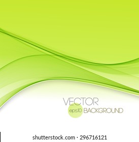  Vector Abstract  Green curved lines background. Template brochure design. 