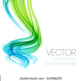  Vector Abstract  Green curved lines background. Template brochure design. 