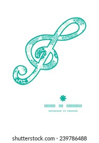 Vector abstract green decorative circles stars striped gclef musical silhouette pattern frame