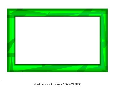 vector abstract green frame for photo