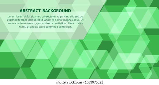 Vector Abstract green geometric background. Template design. vector illustrator