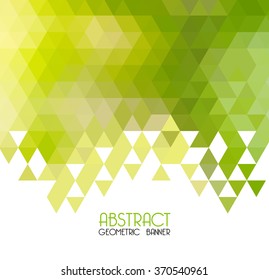 Vector Abstract green geometric background. Template design