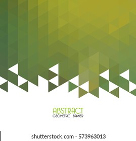 Vector Abstract green geometric background. Template design