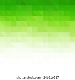 Vector Abstract green  geometric technology background  with triangle 