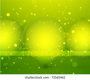 Vector abstract green glass light bulb background