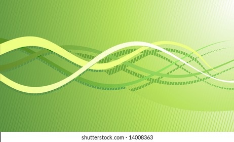 Papel de fondo horizontal verde abstracto vectorial