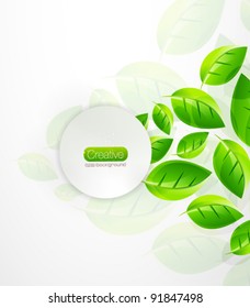 Vektorgrafik, abstrakte grüne Blätter, Hintergrund