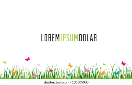 Vector abstract green lives colorful stylish business card set design illustration.