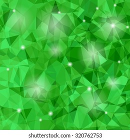 Vector Abstract Green Polygonal Background. Abstract Polygonal Pattern