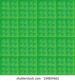 Vector abstract green seamless simple pattern - square tiles