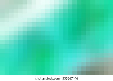 Vector abstract green smooth mosaic tile background, horizontal format.
