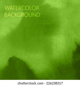 vector abstract green watercolor background for your design