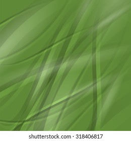 Vector Abstract Green Wave Background. Line Green Wave Pattern.