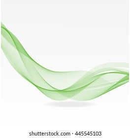 Vector Abstract .Green wave of smoke EPS10