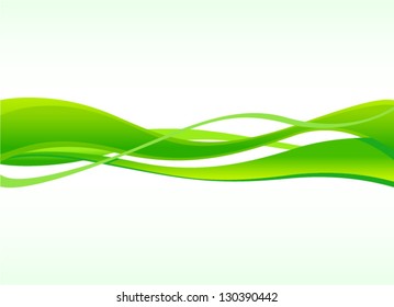 vector abstract green waves