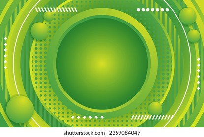 vector abstract green and yellow background, modern gradient concept with circle shape	