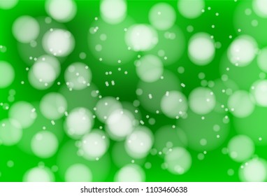 Vector Abstract Greenbackground With Blur Bokeh Light Effect