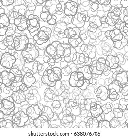 Vector Abstract Grey Seamless Pattern on White Background