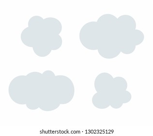 Vector abstract grey shapes against white background that can perfectly work as clouds, text, information bubbles, cow skin spots etc.   