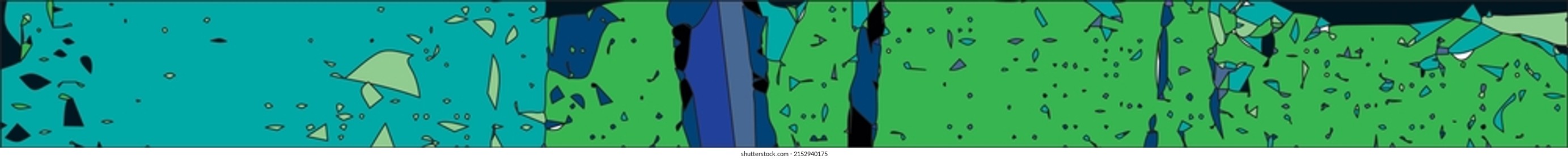 Composición de arte grunge abstracto vectorial, textura, diseño de pared, plantilla de cabecera. Diseño para tarjeta, invitación, folleto, banner, portada de libros, impresión de folletos, concepto de volante. Azul, verde