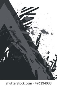 Vector abstract grunge background with dirt, dust, splatters and splashes for print design and fabric textures