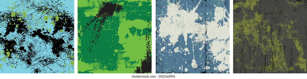 vector abstract grunge background with dirty and rusty  color shades and texture in dynamic composition for multipurpose. Splash and ink forms.