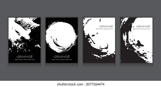 Vector abstract grunge brush texture with template cover for banner.	