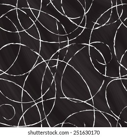 Vector abstract grunge chalk lines seamless pattern