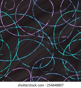 Vector abstract grunge chalk lines seamless pattern