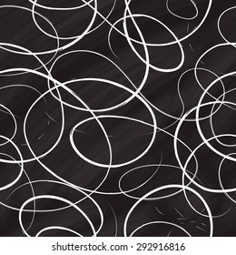 Vector abstract grunge chalk lines seamless pattern