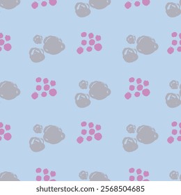 Vector abstract grunge doodles seamless pattern.